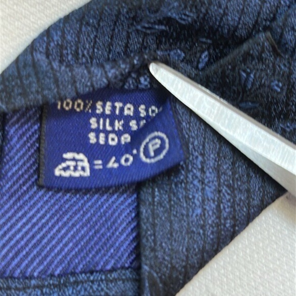 Vintage Hugh Parsons Navy Blue Silk Necktie exclusively for Nordstrom NWT - Picture 4 of 7
